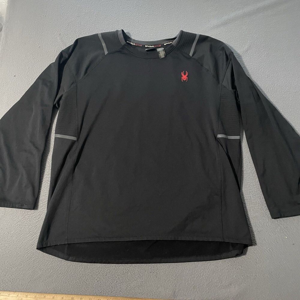 Spyder Shirt Adult XXL Black Lightweight Active Athletic Stretch Gym Outdoor Men